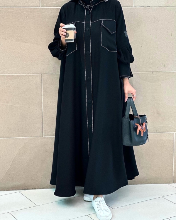BLACK DAILY CASUAL ABAYA