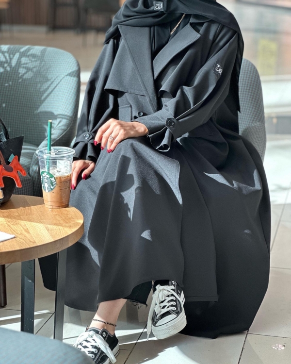 BLACK TRENCH COAT ABAYA