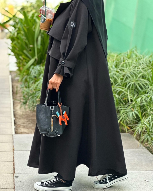 BLACK TRENCH COAT ABAYA
