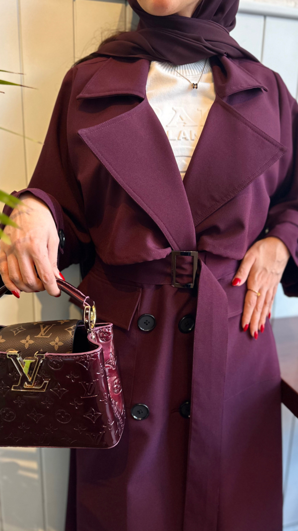 BURGUNDY TRENCH COAT
