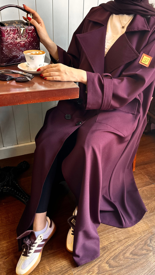 BURGUNDY TRENCH COAT