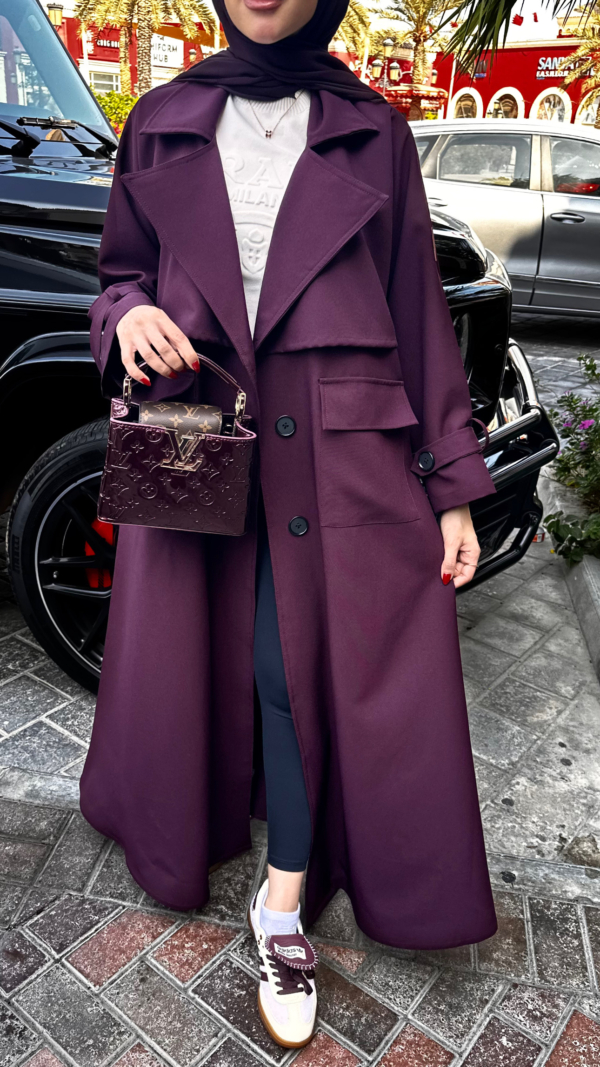 BURGUNDY TRENCH COAT