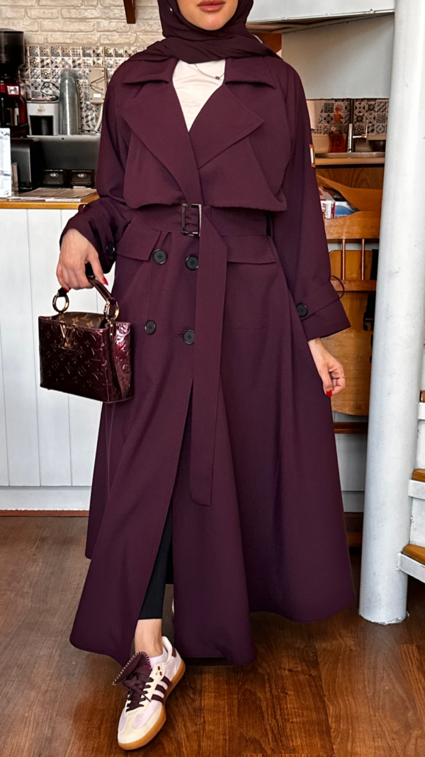 BURGUNDY TRENCH COAT