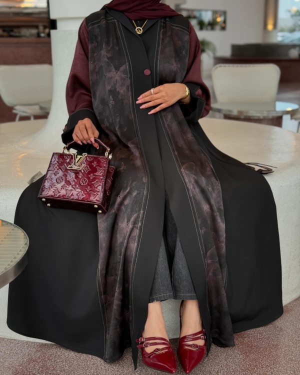 BURGUNDY COLOR ABAYA