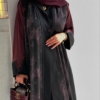 BURGUNDY COLOR ABAYA