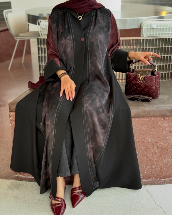 BURGUNDY COLOR ABAYA